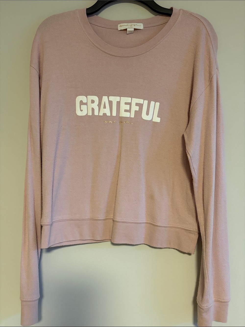 Grateful Graphic Crewneck Sweatshirt - Pink